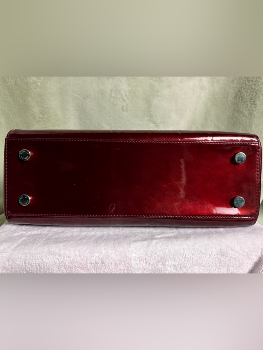 Louis Vuitton Brea MM Vernis Amarante Patent Leather Satchel Bag w/ Strap Auth - Picture 12 of 16